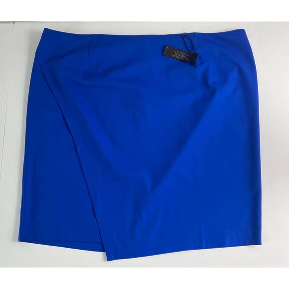 Lane Bryant Women's Blue Double Weave Stretch Skirt Size 28 - New With Tags - Picture 1 of 11